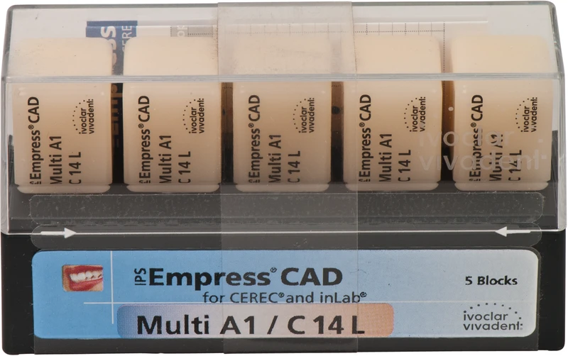 IPS Empress® CAD Multi for CEREC  Packung  5 Stück Gr. C14L, A1