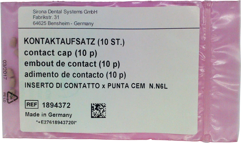 SiroSon, SiroSonic, PerioSonic Zubehör  Packung  Kontaktaufsatz für CEM-Spitze Nr. 6 L, 10 Stück für Inlays