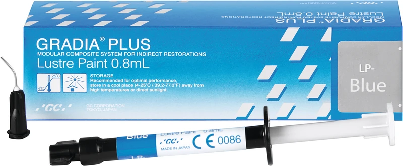 GC GRADIA® PLUS  Spritze  0,8 ml Paste Lustre Paint LP-blau