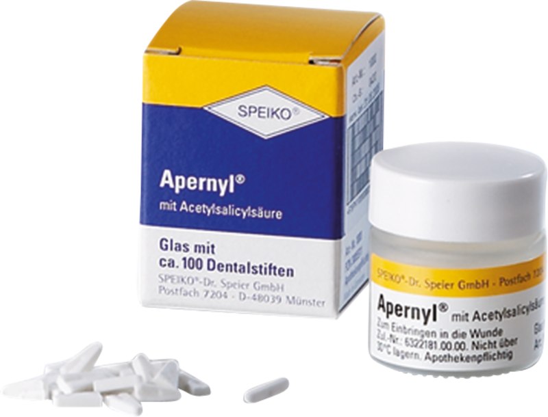 Apernyl® mit Acetylsalicylsäure  Packung  ca. 100 Dentalstifte