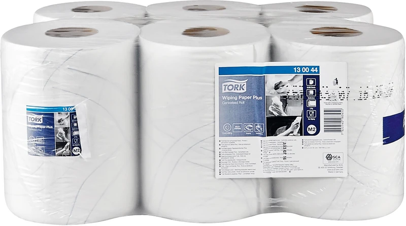 TORK® Starke Mehrzweck-Papierwischtücher   Packung  6 Rollen stark, 2-lagig, weiß