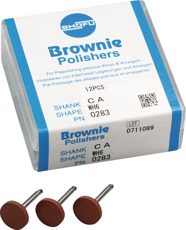 Silikonpolierer  Packung  12 Stück braun, RA, Figur WH6, ISO 120