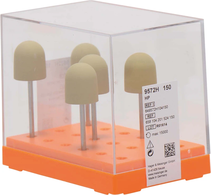 Kunststoffpolierer 9572  Packung  5 Stück gelb, HP, Figur 201, 17 mm, ISO 150