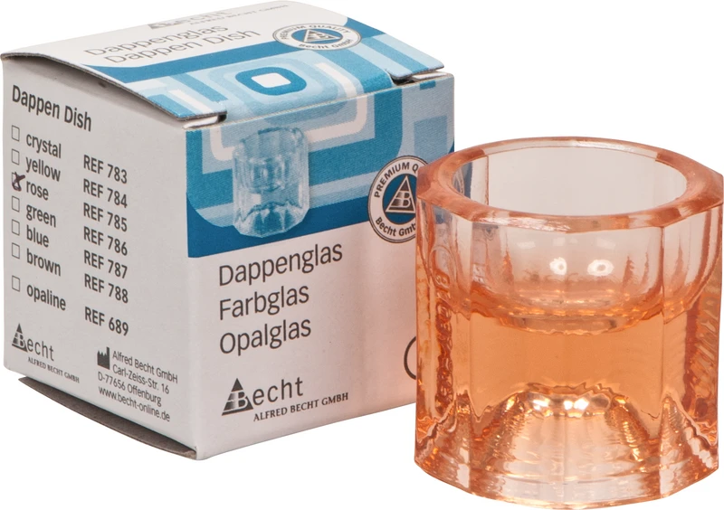 Dappengläser aus Buntglas  Stück  rosalin