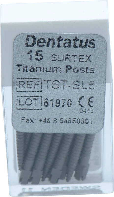 Classic Surtex Titan Wurzelstifte  Packung  15 Stück 17 mm, Ø 1,65 mm, Größe 5