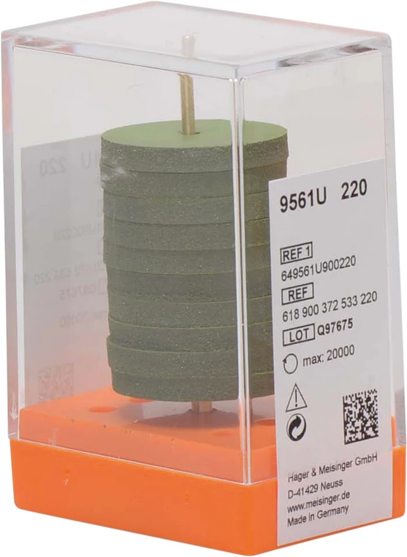 Modellgusspolierer 9561  Packung  10 Stück unmontiert, grün grob, Figur 372, 3 mm, ISO 220