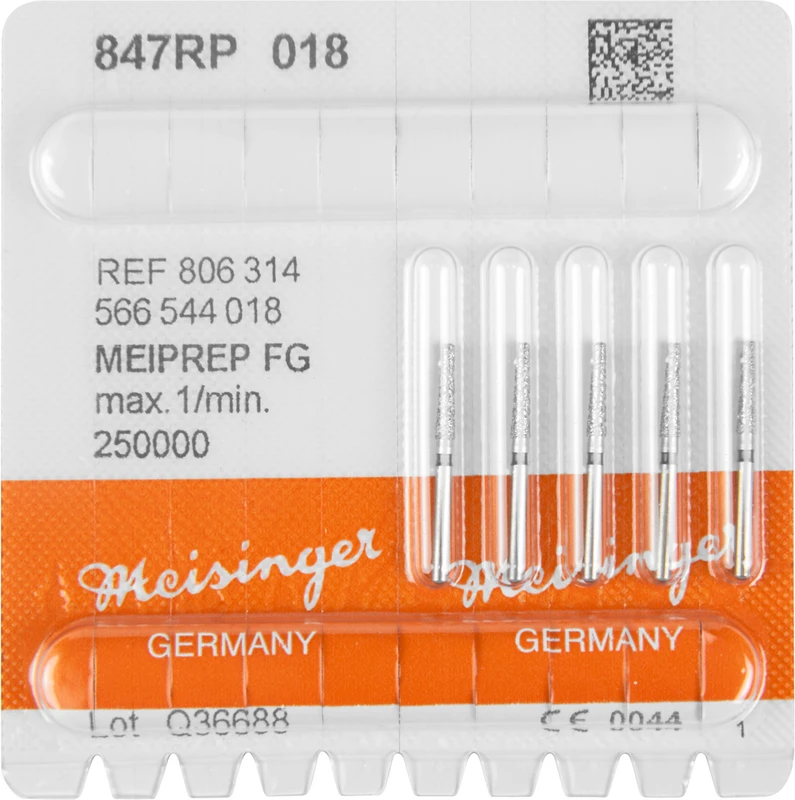 MEIPREP Diamanten  Packung  5 Stück FG, Figur 566 (847RP), ISO 018
