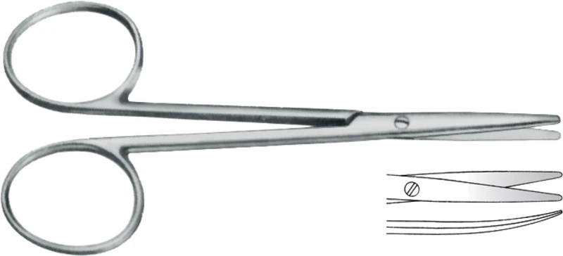 Präparierscheren  Stück  11-249-11-07, 115 mm, gerade, stumpf