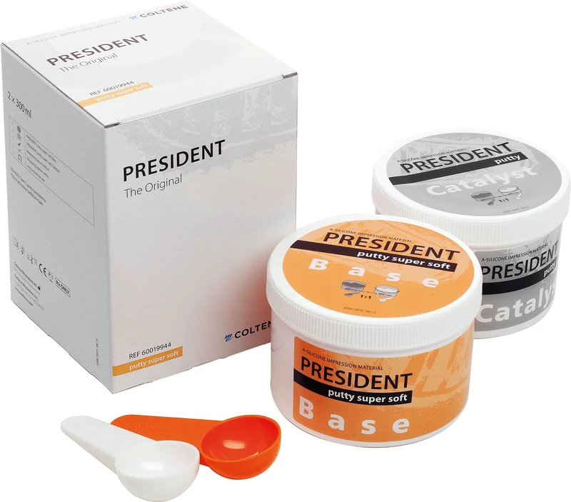 PRESIDENT The Original Knetmasse  Packung  300 ml Base, 300 ml Katalysator, putty super soft