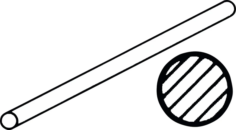 India-Korund-Schleifsteine  Stück  braun-beige, Ø 6 mm, 100 mm