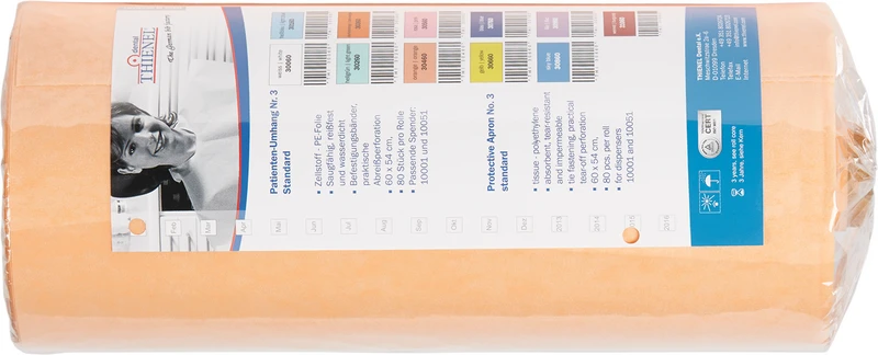 Patientenumhang Nr. 3  Rolle  80 Stück orange, 60 x 54 cm