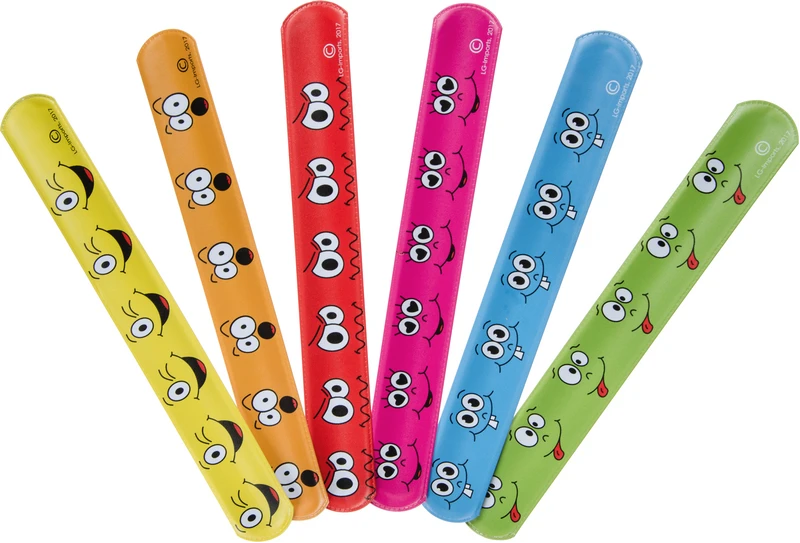 Klappband Gesichter  Packung  36 Stück 22 x 3 cm