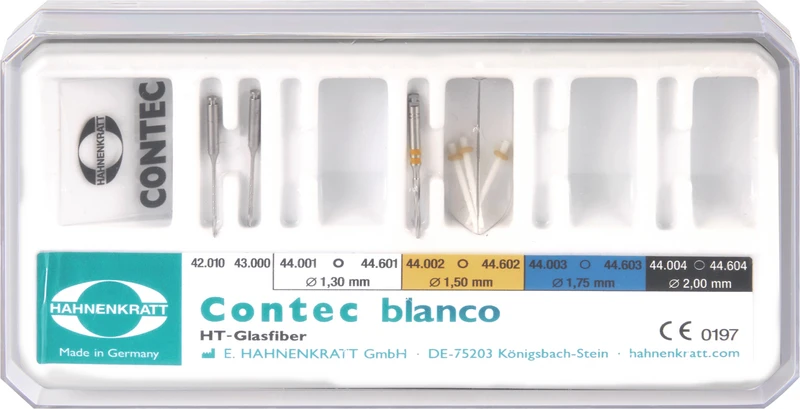Contec   Test Set  2 Kanalerweiterer, 1 Kalibrierbohrer, 3 Wurzelstifte, 1 Messschablone, Box leer