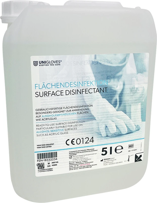 UNIGLOVES Flächendesinfektion alkoholfrei  Kanister  5 Liter