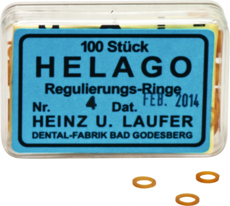 HELAGO Gummiringe für Regulierung  Packung  100 Stück transparent, 4 mm