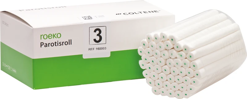 ROEKO Parotisroll  Packung  100 Stück 100 mm, Ø 10 mm, Größe 3