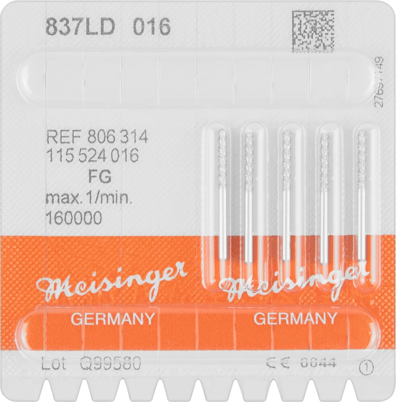 CE-Diamanten 837  Packung  5 Stück blau mittel, FG, Figur 115, 7 mm, ISO 016