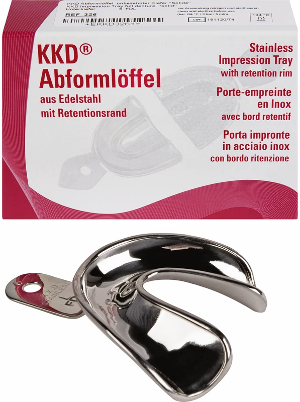 KKD® Abformlöffel unbezahnt  Stück  UK-6 FDL, voll