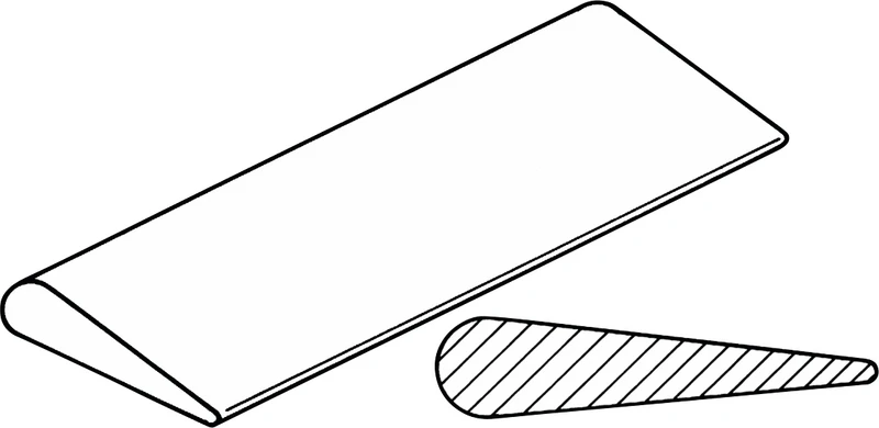 India-Korund-Schleifsteine  Stück  Keilförmig, beige fein, 75 x 45 x 2-7 mm