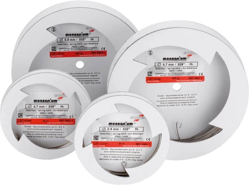 MENZANIUM® Spulendraht  Laborrolle  20 m federhart = 1.800-2.000 N\qmm, 0,8 mm