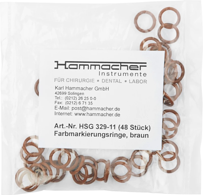 Farbringe  Beutel  48 Stück braun