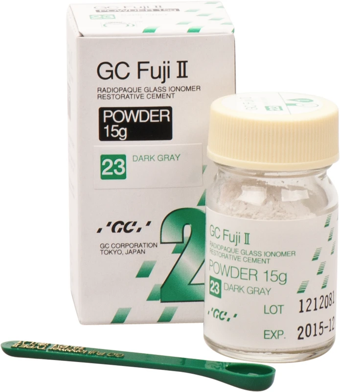 GC Fuji II  Packung  15 g Pulver dunkelgrau C4