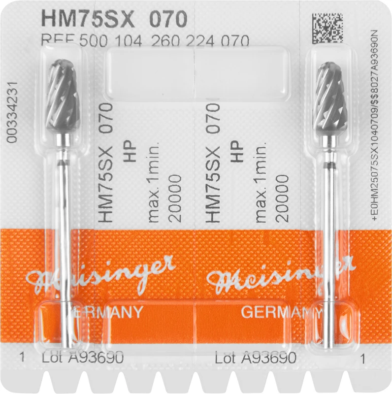 HM-Fräser SX  Packung  2 Stück kreuzverzahnt, schwarz supergrob, HP, Figur 260, 13,2 mm, ISO 070