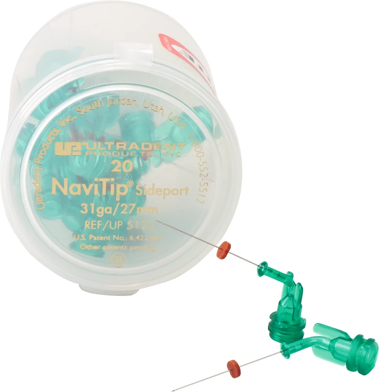 NaviTip Double Sideport Irrigator  Packung  20 Stück grün, Ø 0,28 mm, 31ga, Länge 27 mm