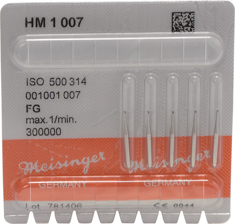 HM-Bohrer 1  Packung  5 Stück FG, Figur 001, ISO 007