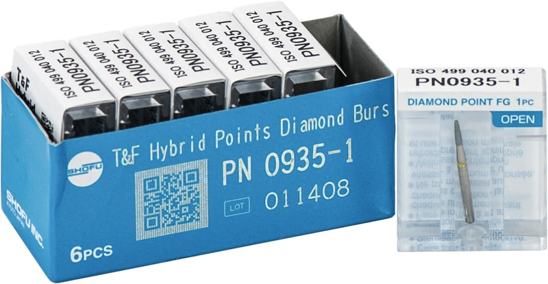 T&F Hybrid Points FG 925  Packung  6 Stück gelb ultra fein, FG, Figur 7803, 4 mm, ISO 012