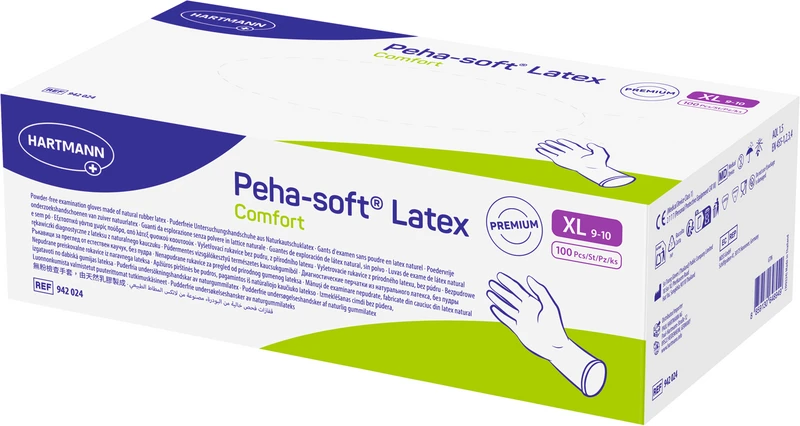 Peha-soft® Latex Comfort   Packung  100 Stück puderfrei, XL