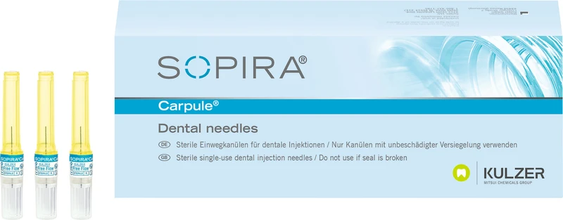 SOPIRA® Carpule® Kanülen  Refill Packung  100 Stück für 30G, 12 mm, kurzer Anschliff, blau, Typ Injektion Intraligamentär