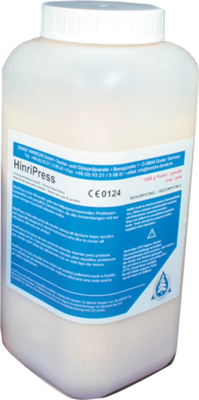 HinriPress  Flasche  1 kg Pulver, rosa-opak