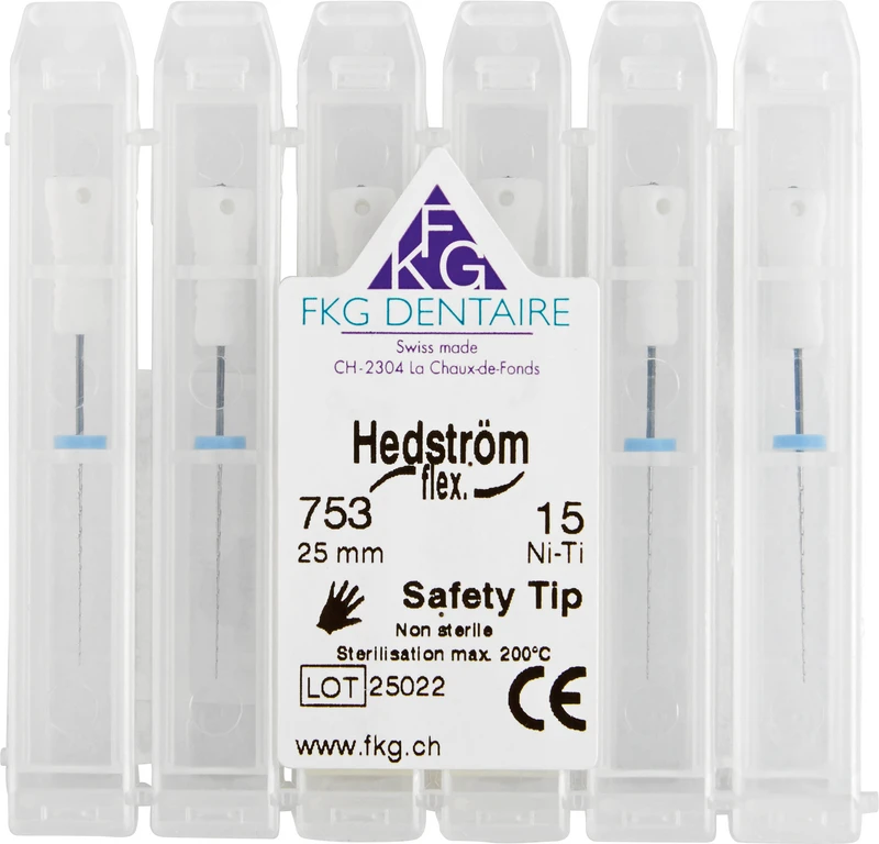 Hedstroemfeile NiTi SMG  Packung  6 Stück 25 mm ISO 015