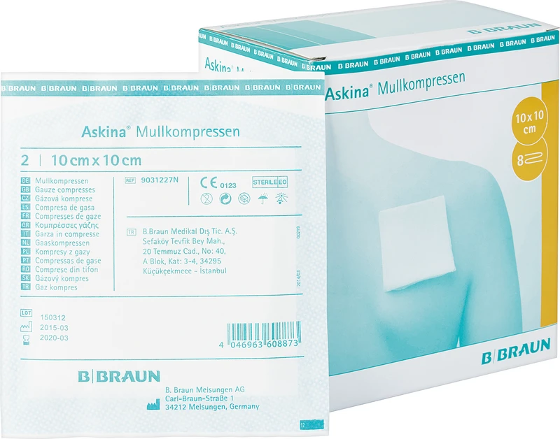 Askina® Mullkompressen  Packung  25 x 2 Stück 10 x 10 cm, steril