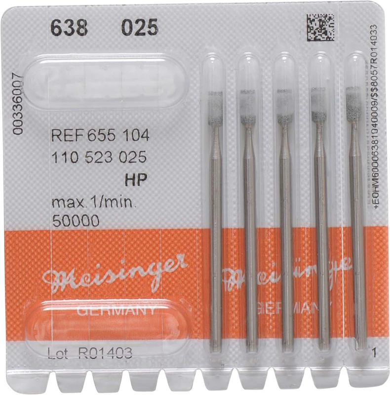 Keramische Schleifer 638  Packung  5 Stück grün mittel, HP, Figur 110, 6 mm, ISO 025