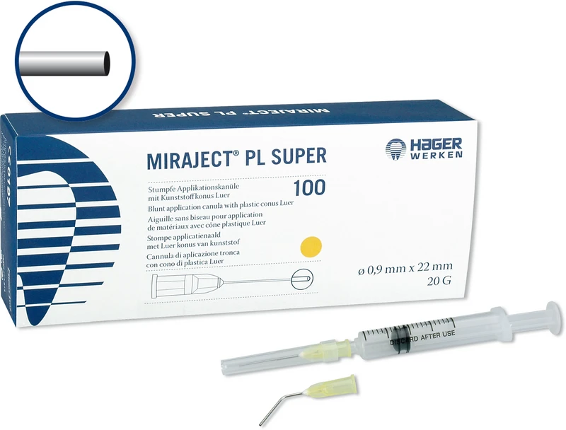 MIRAJECT® PL SUPER  Packung  100 Stück Ø 0,9 x 22 mm