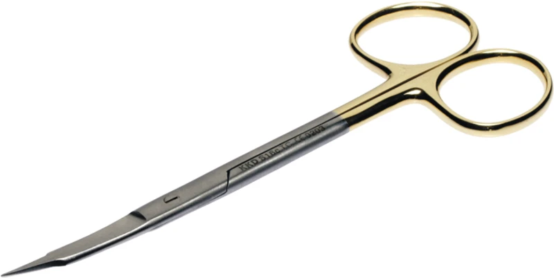 KKD® Schere TC Line nach Goldman Fox  Stück  S-16c TC, 13 cm, gebogen, gezackt