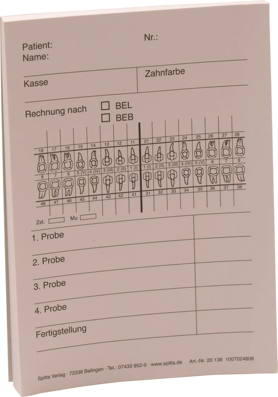 Technik-Zettel   Stück  100 Blatt A6