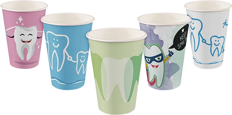 Mundspülbecher Hartpapier  Karton  2.000 Stück Mix