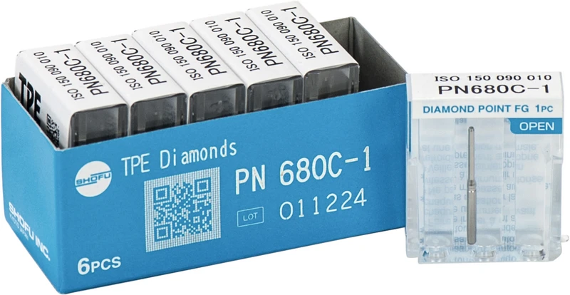 TPE Diamant FG 680  Packung  6 Stück grob, FG, 9 mm, ISO 010