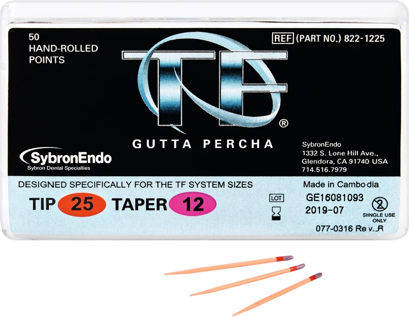 TF Guttapercha  Packung  100 Stück Taper.12, ISO 025