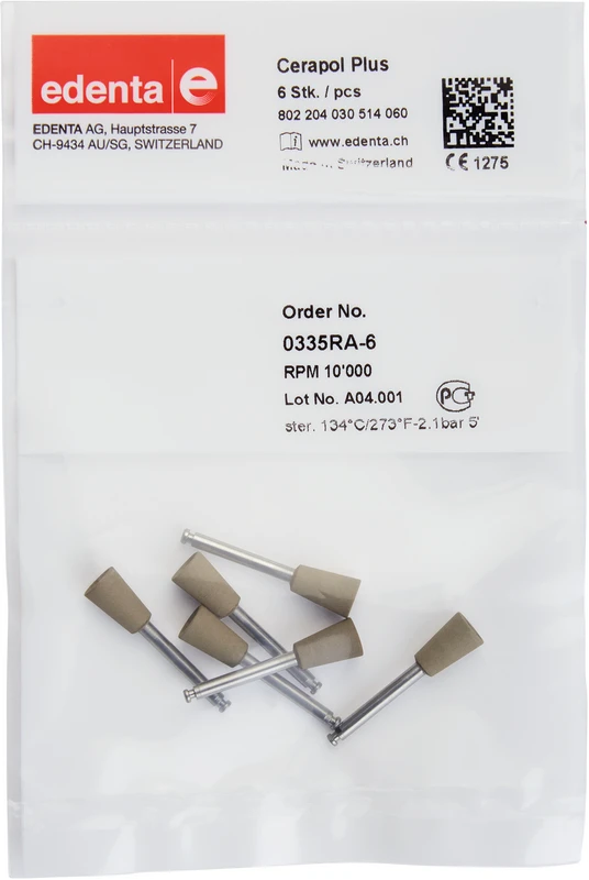 CeraPol Plus  Packung  6 Stück grau, RA, Figur 030, 10 mm, ISO 060