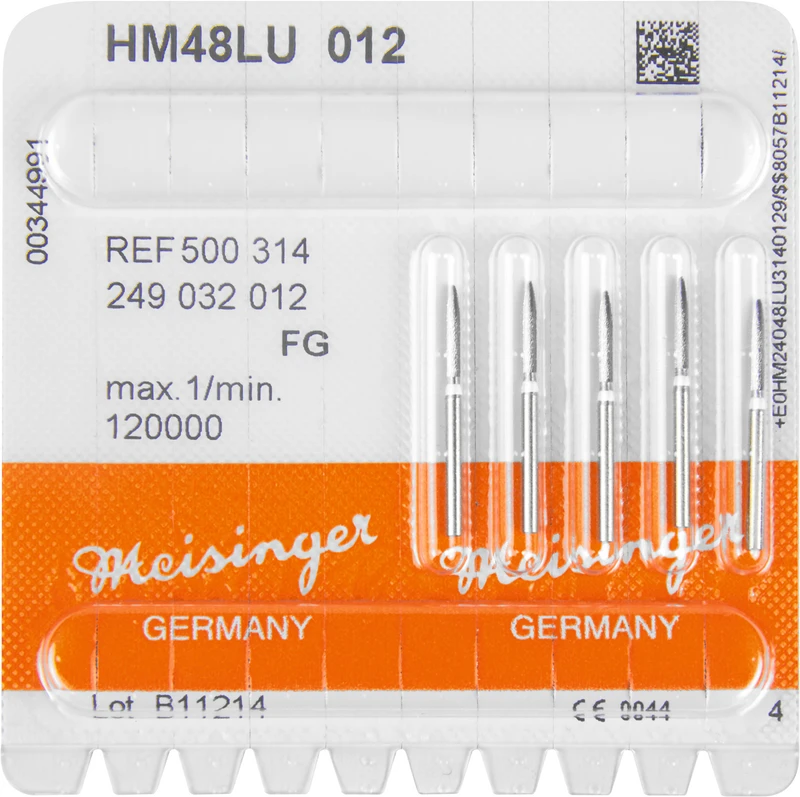 HM-Finierer 48L  Packung  5 Stück weiß ultra fein FG, Figur 249 Flamme, 8 mm, ISO 012