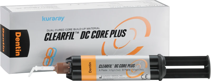 CLEARFIL DC CORE PLUS  Packung  17,9 g \ 9 ml Spritze dentin, 20 Mixing Tips, 10 Front Tips L, 10 Front Tips S