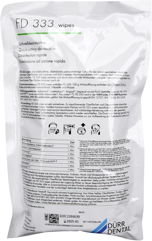 FD 333 wipes Flächen-Desinfektion  Nachfüllpackung  12 x 110 Stück