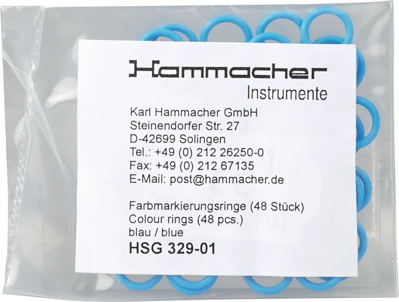 Farbringe  Beutel  48 Stück blau
