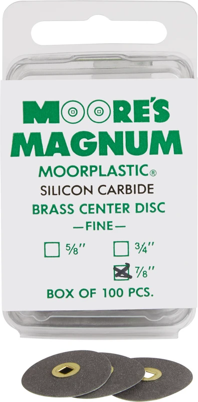 MAGNUM MOORPLASTIC Scheiben  Packung  100 Stück Siliciumcarbid Belag, fein, Ø 22 mm