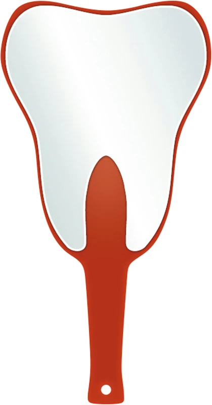 Handspiegel ZAHN  Stück  rot