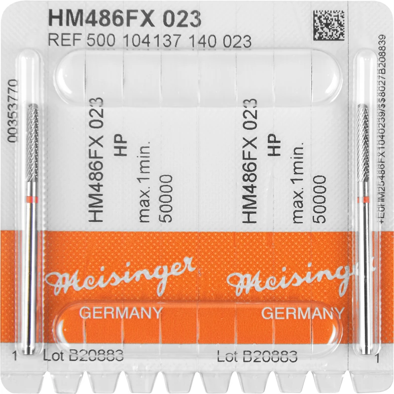 HM-Fräser FX  Packung  2 Stück kreuzverzahnt, rot fein, HP, Figur 137, 14 mm, ISO 023